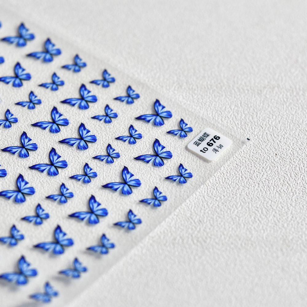 Miếng Dán Móng Tay Tự Dính Hình Bướm DIY