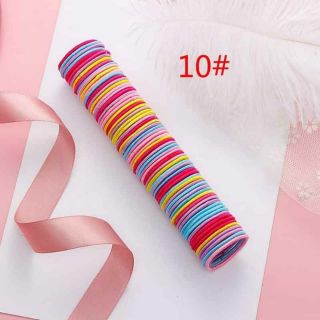 Set 100 dây cột tóc nhiều màu cho bé