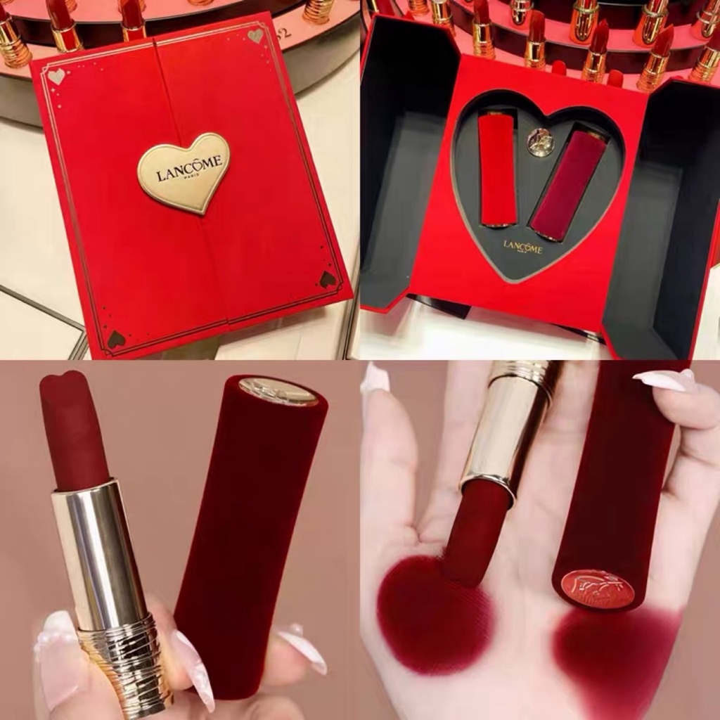 Son Lancome bản limited 2022 Vỏ đỏ nhung Lancome 121/912/295/196