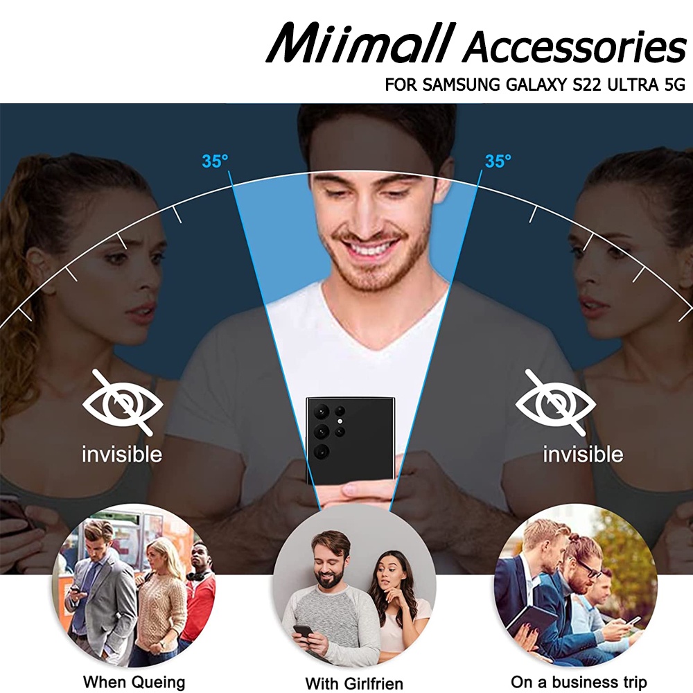 Dán Cường Lực 9H Toàn Màn Hình Chống Nhìn Trộm Cho Galaxy S22 Ultra S22 Ultra