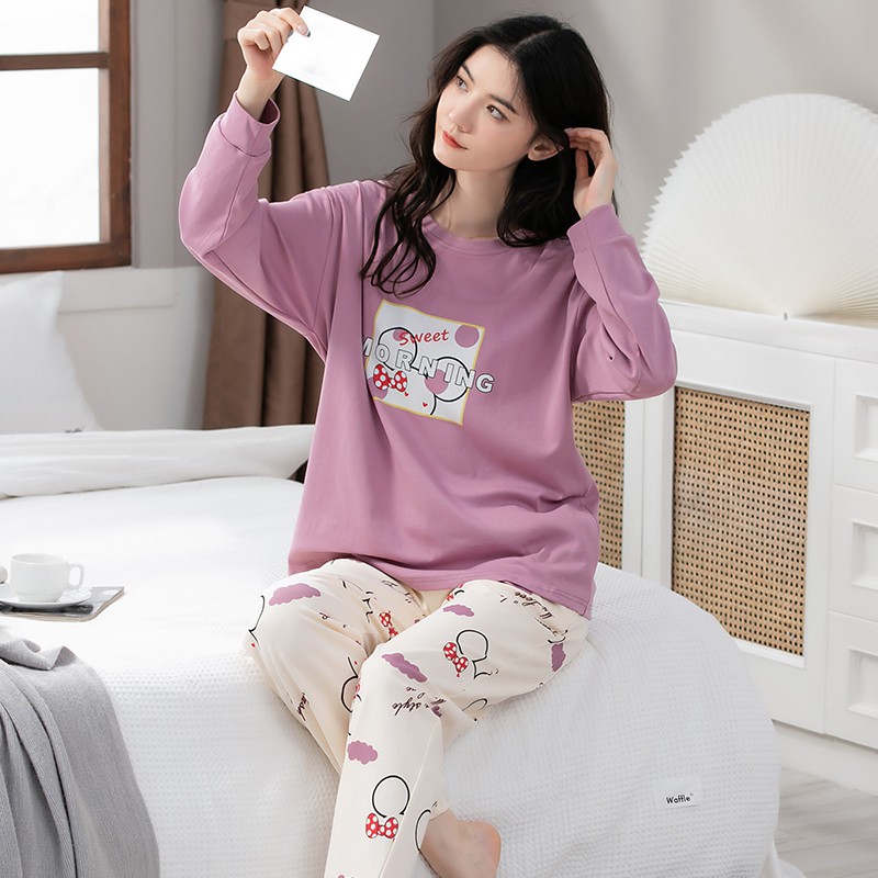 Đồ mặc nhà nữ thu đông chất cotton mịn đẹp - MH5119 | BigBuy360 - bigbuy360.vn