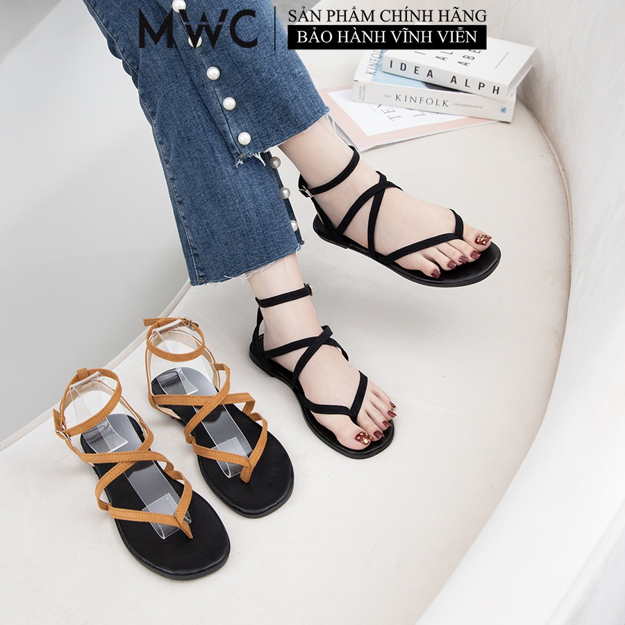 [Mã SKAMFSW175 giảm 10K đơn 50K] Giày Sandal Nữ MWC Đế Bệt Quai Mảnh Phong Cách Chiến Binh NUSD- 2887