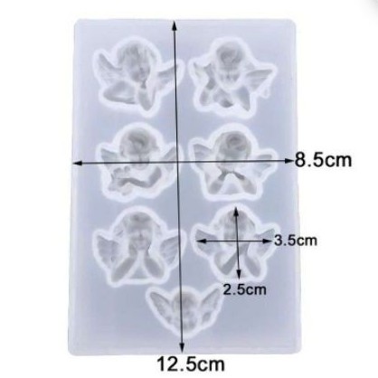 Khuôn làm thiên thần 7 mẫu cực cute - angle mold dùng trong thủ công, nghệ thuật sáng tạo Resin, Jesmonite