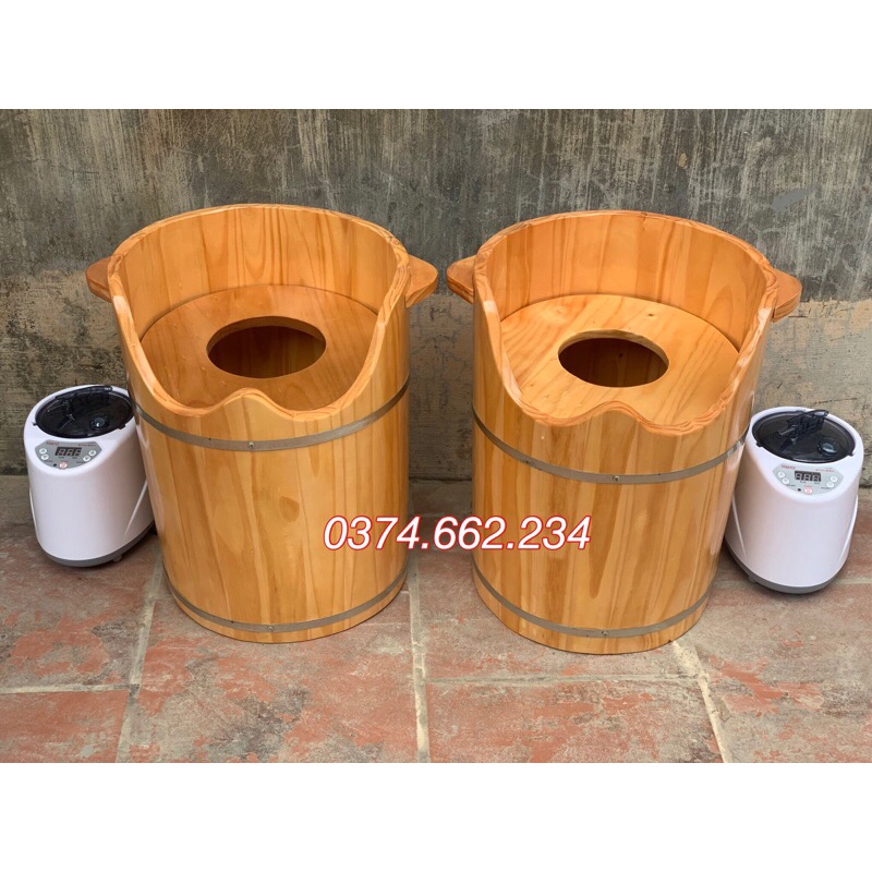 Thùng gỗ xông chân kết hợp xông phụ khoa hàng L1