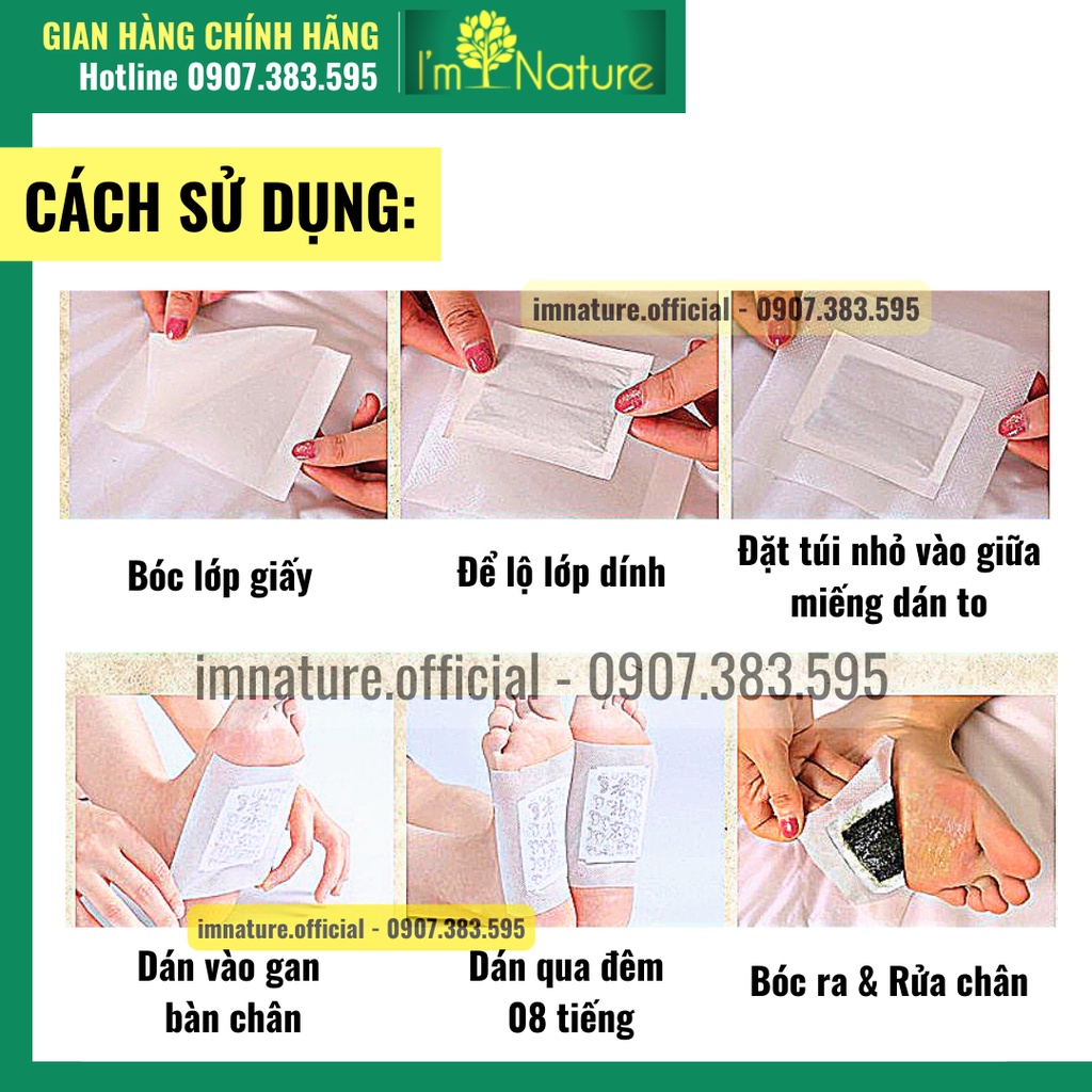 Hộp 50 Miếng Dán Thải Độc Chân Ngải Cứu Lão Bắc Kinh (Lao Beijing) Giúp Thư Giãn Ngủ Ngon - Giảm Đau Mỏi