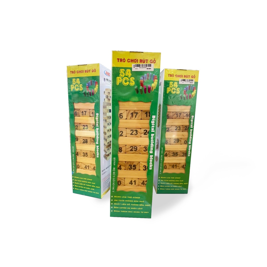 Đồ chơi rút gỗ loại to, Đồ chơi thông minh, Đồ chơi an toàn cho trẻ em, Đồ chơi gỗ