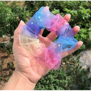 Cột tóc SCRUNCHIES cầu vồng 1 lớp  siêu xinh