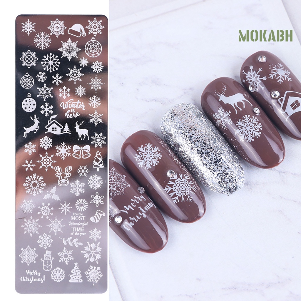 Khuôn In Hình Hoa Lá Bằng Thép Không Gỉ Dùng Trang Trí Móng Tay DIY