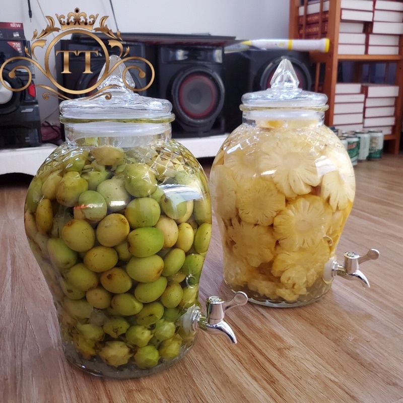 BÌNH NGÂM RƯỢU SÂM HỌA TIẾT KIM CƯƠNG 10 LÍT (CÓ VAN) &amp; ( KHÔNG VAN )