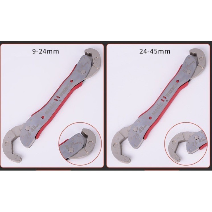 Hót NhấtCờ Lê Mỏ Lếch Sửa Chữa Đa Năng Magic Wrench 9-45mm - Mở Được Nhiều Loại Ốc - Nhiều Kích Cỡ khác Nhau