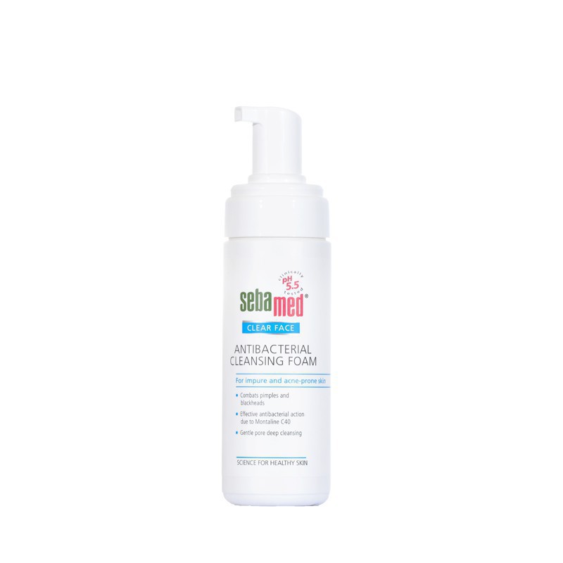 Sebamed sữa rửa mặt chống khuẩn dành cho da mụn Antibacterial Cleansing Foam pH5.5 (50ml) - SCF01B