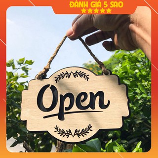 [🎀 QUÀ TẶNG mừng nhà mới , khai trương] Bảng Open / Closed gỗ 2 mặt dạng treo - Mẫu OC01
