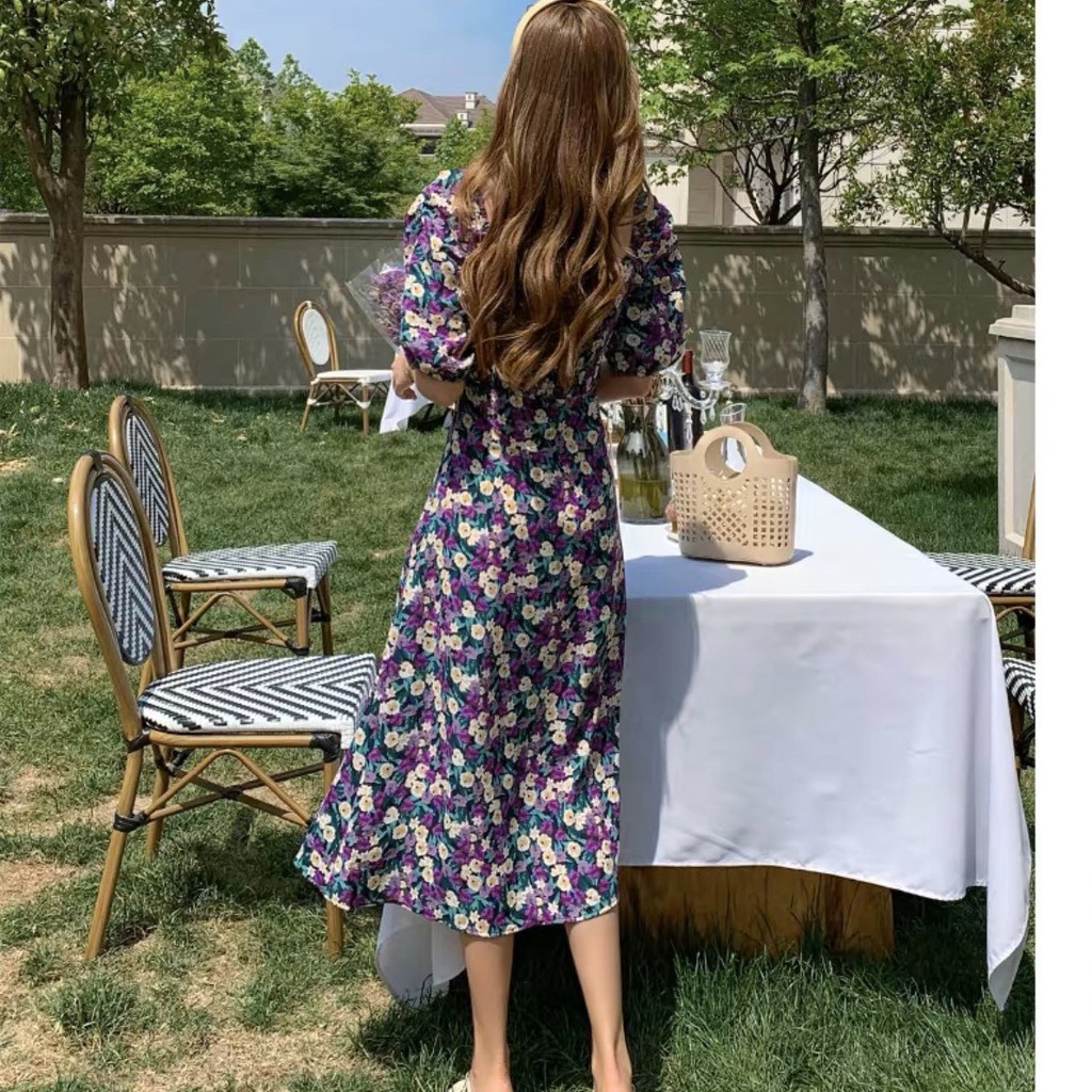 Váy hoa tím - V0660 | BigBuy360 - bigbuy360.vn