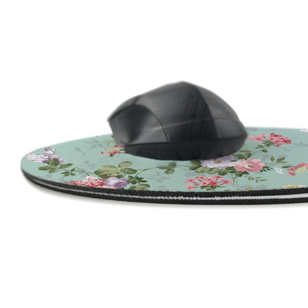 Miếng Lót Chuột Máy Tính Hình Tròn Bằng Cao Su Chống Mỏi Thời Trang