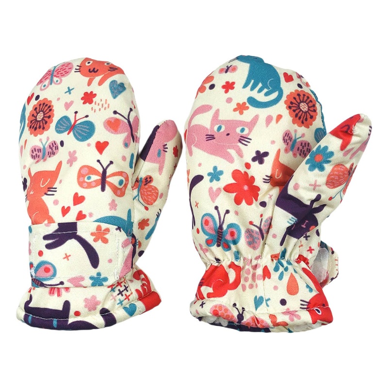 Bộ 2 Găng Tay Và Mũ Giữ Ấm Dành Cho Các Bé Học Trượt Tuyết