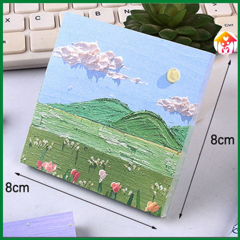 Tệp 80 Tờ Giấy Ghi Chú Post-it Họa Tiết Tranh Sơn Dầu Siêu Đẹp-Giấy Ghi Chú Post-it Độc Đáo