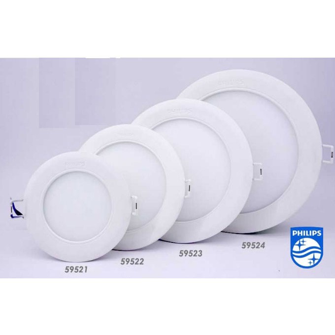 Đèn Led Âm Trần PHILIPS 59522 - 12W  - Lỗ Cắt 125 -  Ánh Sáng Trắng/Vàng/Trung Tính - Bảo Hành 2 Năm
