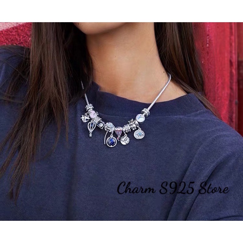 charm pan treo khinh khí cầu bạc s925 cao cấp