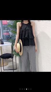 Set áo yếm + quần kẻ