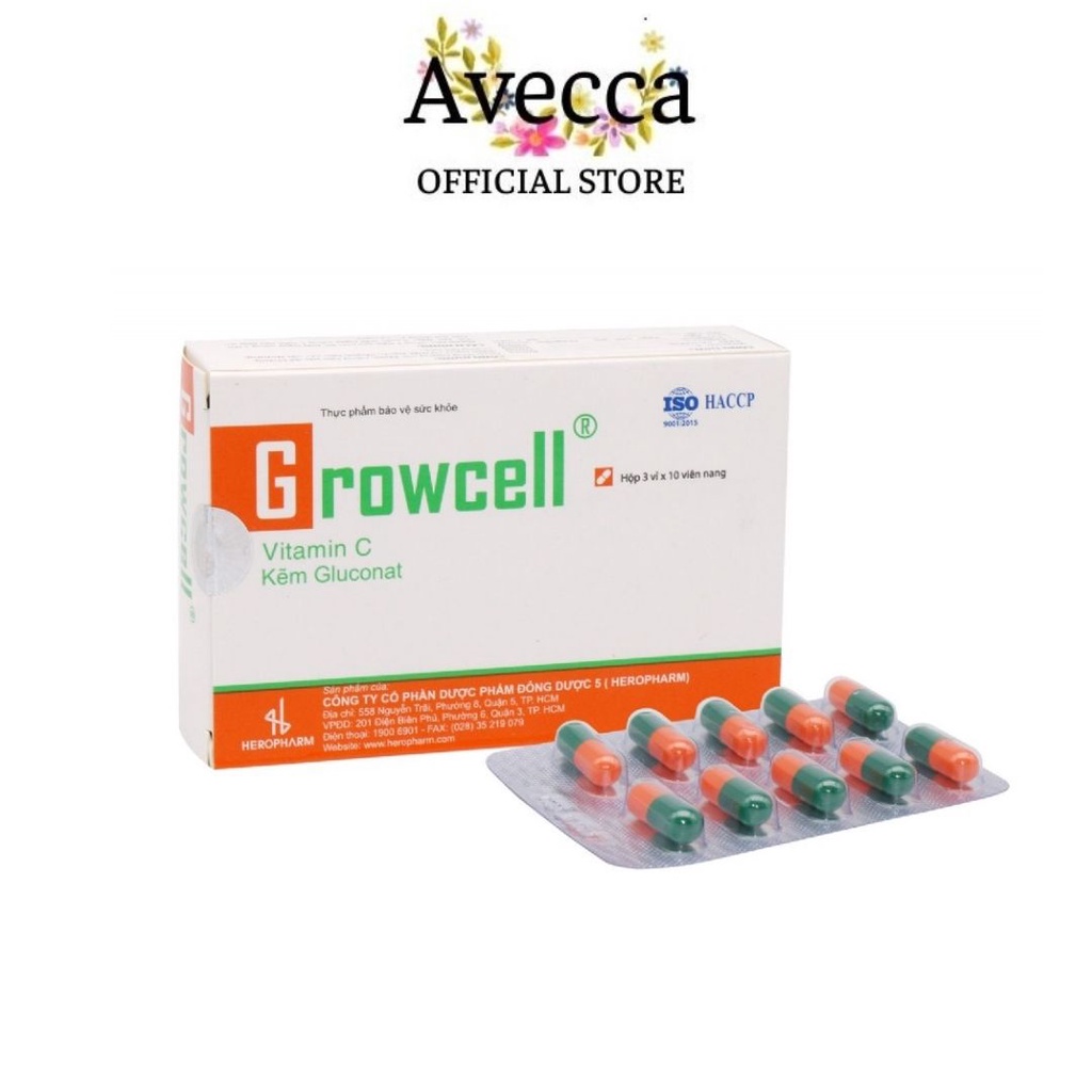 Viên Uống Tăng Cường Sức Đề Kháng, Chống Lão Hóa Growcell Hộp 30 Viên