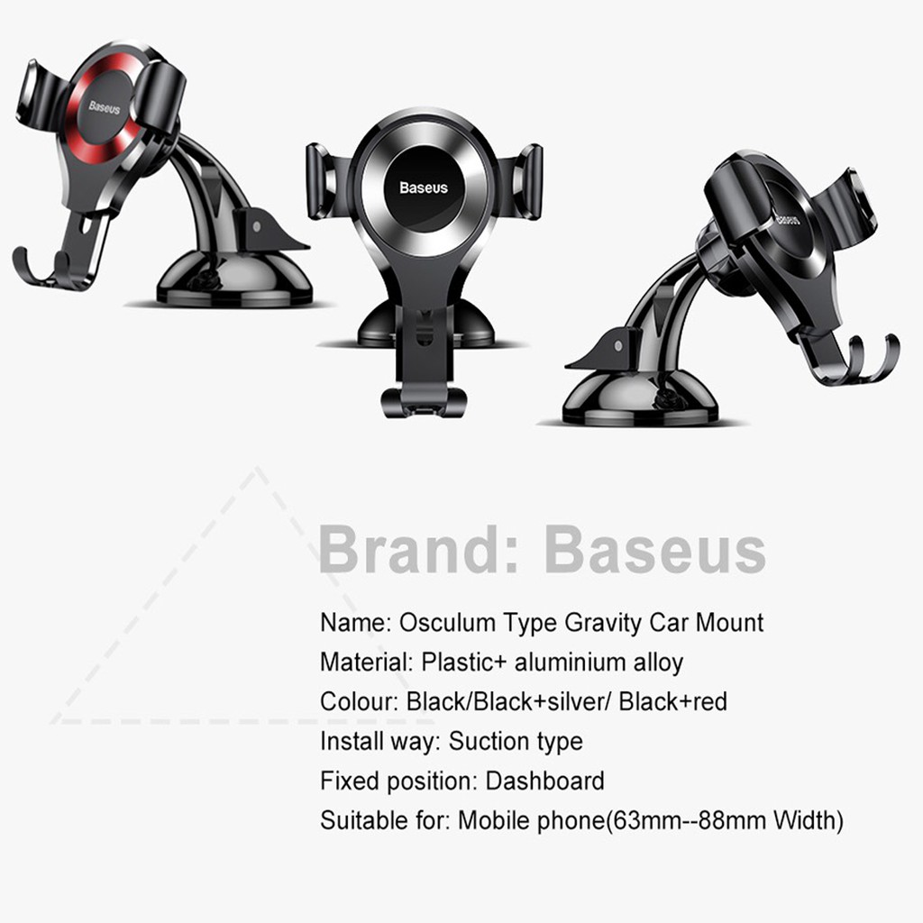 Đế giữ điện thoại dùng trên ô tô Baseus Osculum Type Gravity Car Mount (hút chân không, gắn táp lô xe) | BigBuy360 - bigbuy360.vn