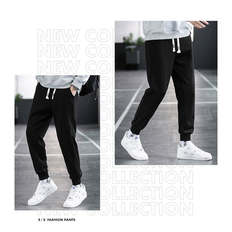 Quần Dài Thể Thao Màu Sắc Đơn Giản Phong Cách Hàn Quốc Cho Nam