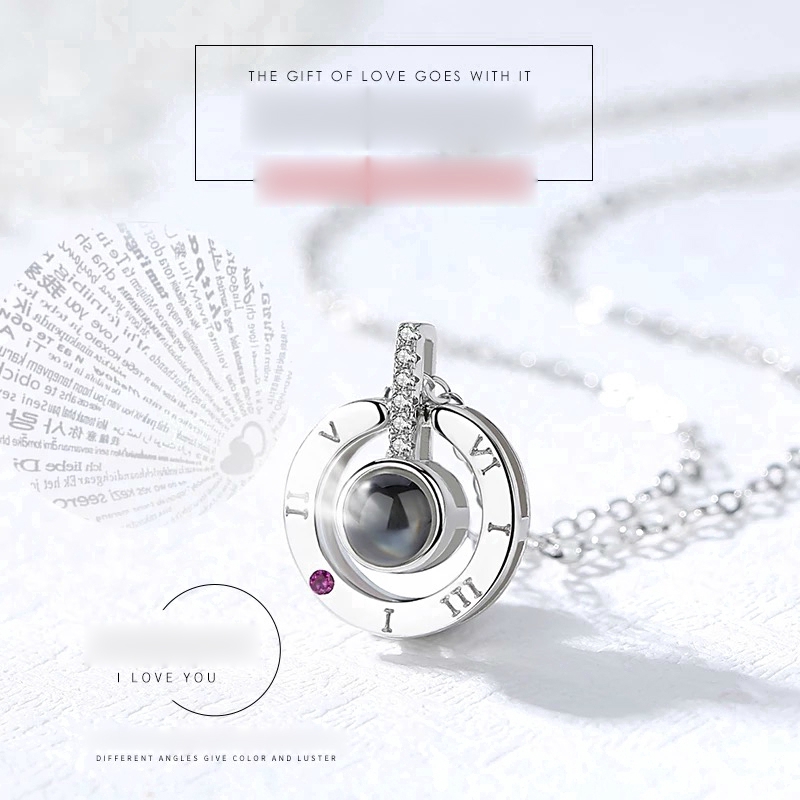 Popular 100 languages Say I LOVE YOU Memory of love necklace Women Jewelry Gifts