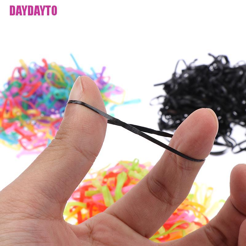Set 1000 Dây Thun Cột Tóc Co Giãn Sử Dụng Một Lần Dành Cho Bé Gái