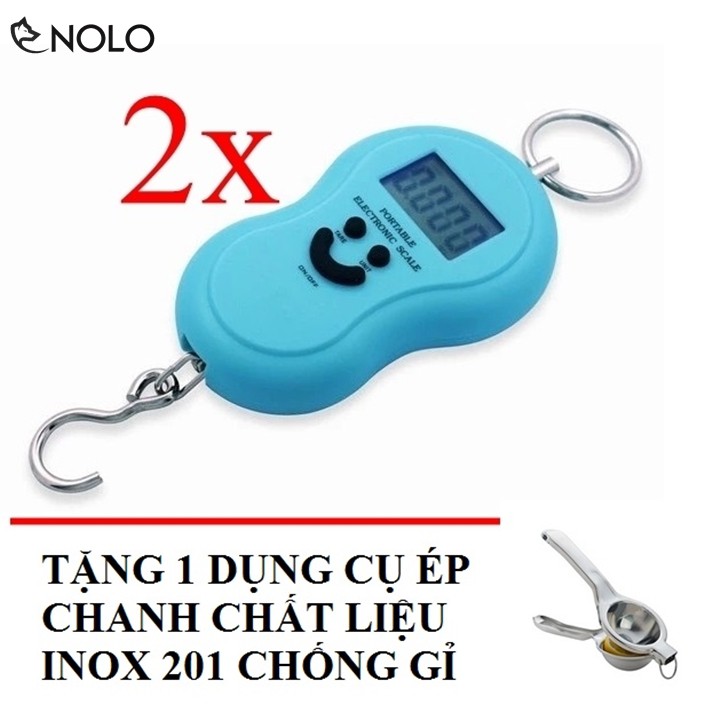 Combo 2 Cân Cầm Tay Mặt Cười 10gr-40kg Tặng 1 Dụng Cụ Ép Chánh Inox 201 Chống Gỉ