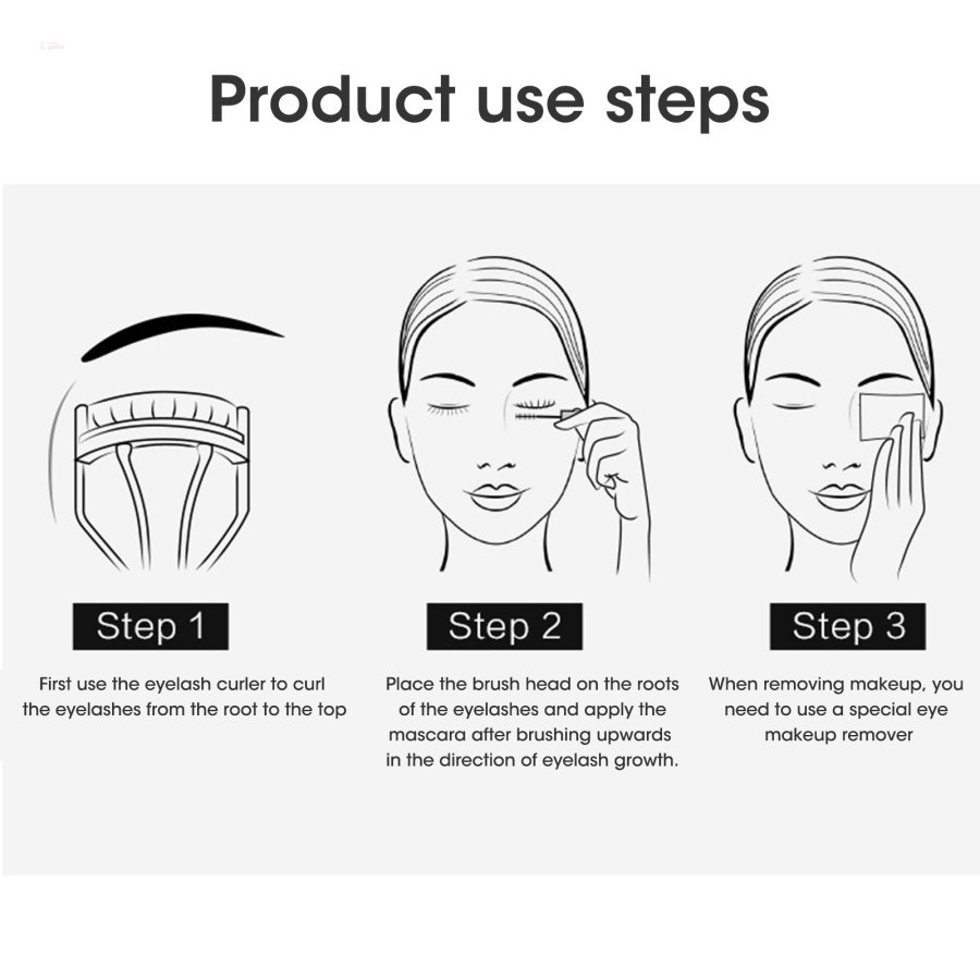 Mascara Dạng Lỏng Chống Thấm Nước Uốn Cong Làm Dày Và Dài Mi Nhanh Khô Trang Điểm Không Bị Chóng Mặt