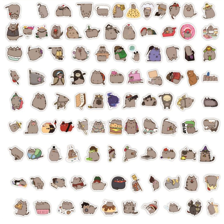 Set 100 Tấm Sticker Hình Mèo Xinh Xắn MÃ ST2133
