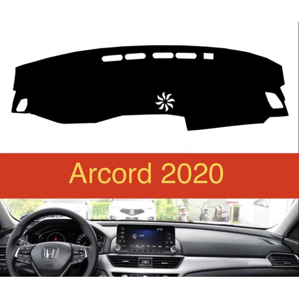 Thảm taplo da vân carbon cao cấp Honda Arcord 2020