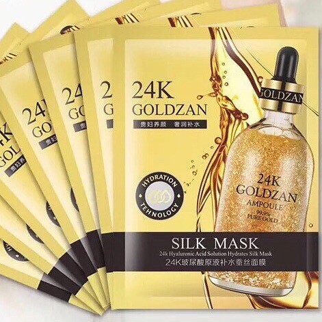 Hộp 10 miếngMặt nạ lụa 24k Goldzan