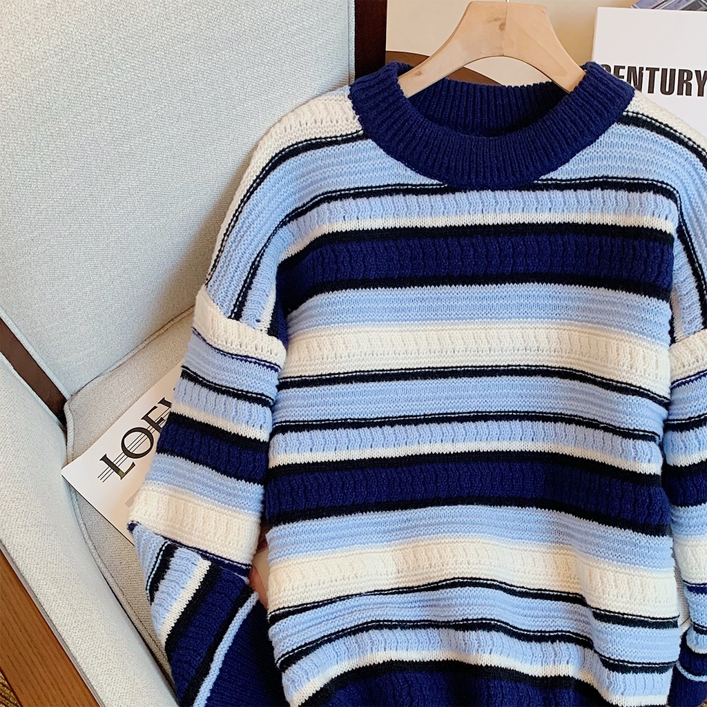Áo Sweater Dệt Kim Dáng Rộng Mềm Mại Thời Trang Mùa Đông Cho Nữ
