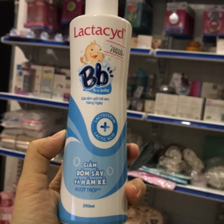 Sữa tắm gội lactacy Bb 250ml mẫu mới giảm rôm sảy