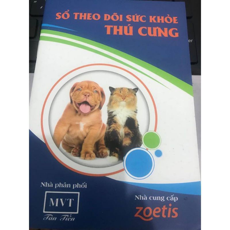 1 quyển Sổ Theo Dõi Sức Khoẻ Chó Mèo Thú Cưng