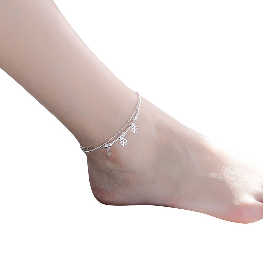 Lắc chân mặt hình cỏ bốn lá thời trang