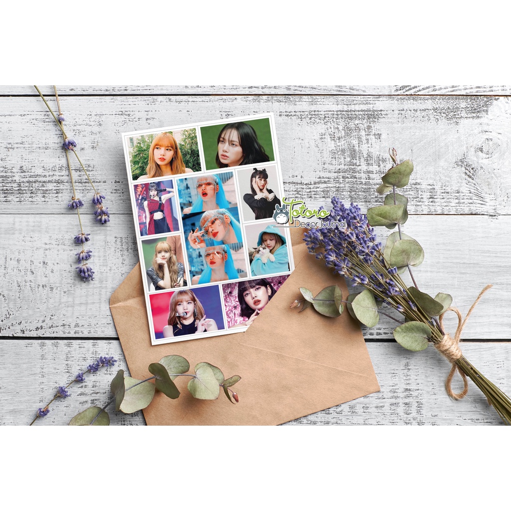 Hình dán Lisa Blackpink khổ a4 chưa cắt