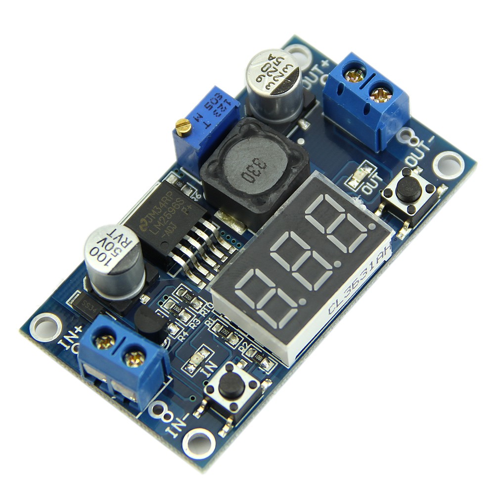 DC 4.0~40 to 1.3-37V LED Voltmeter Buck Step-down Power Converter Module LM2596