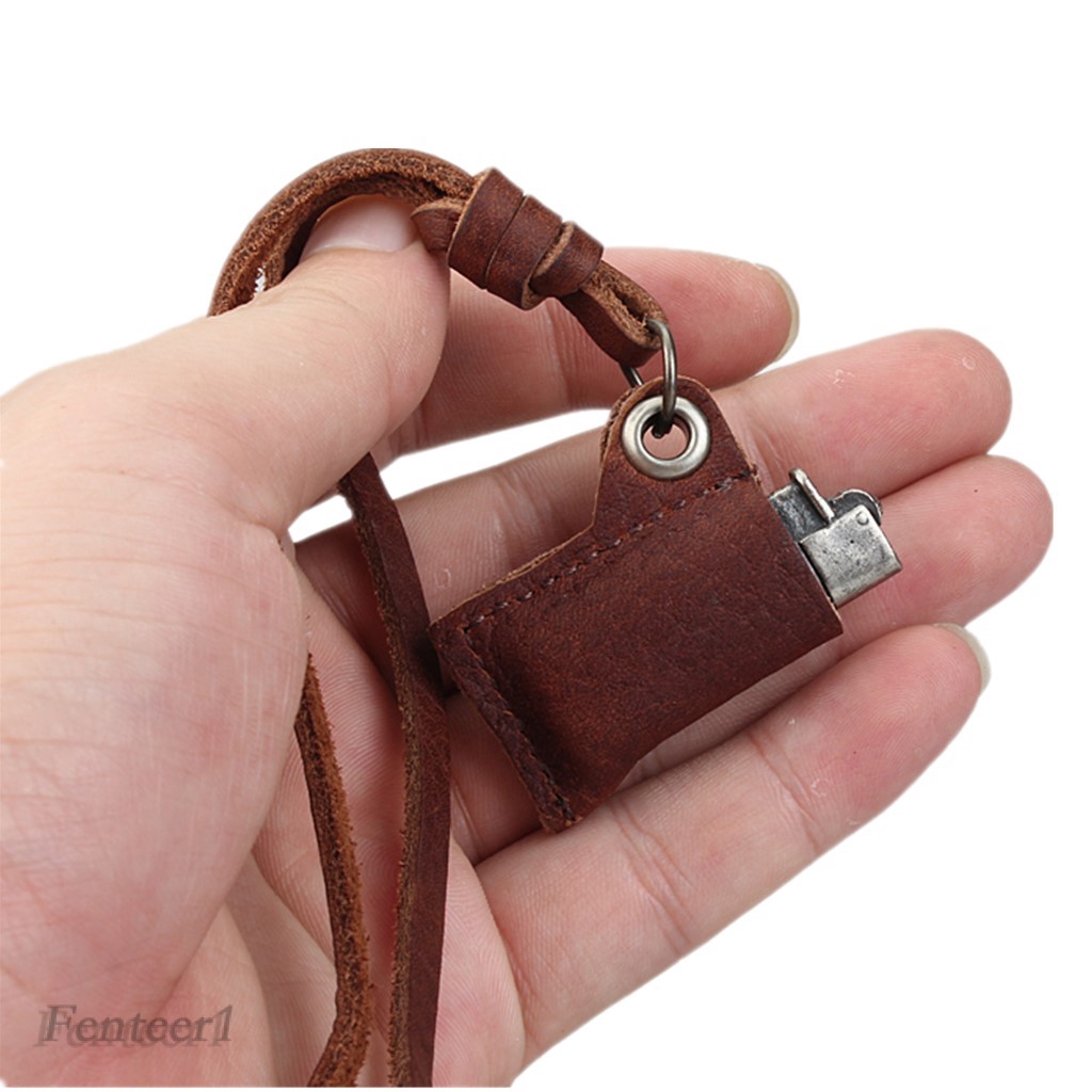 Dây chuyền da bò hình dáng chiếc bật lửa phong cách cổ điển