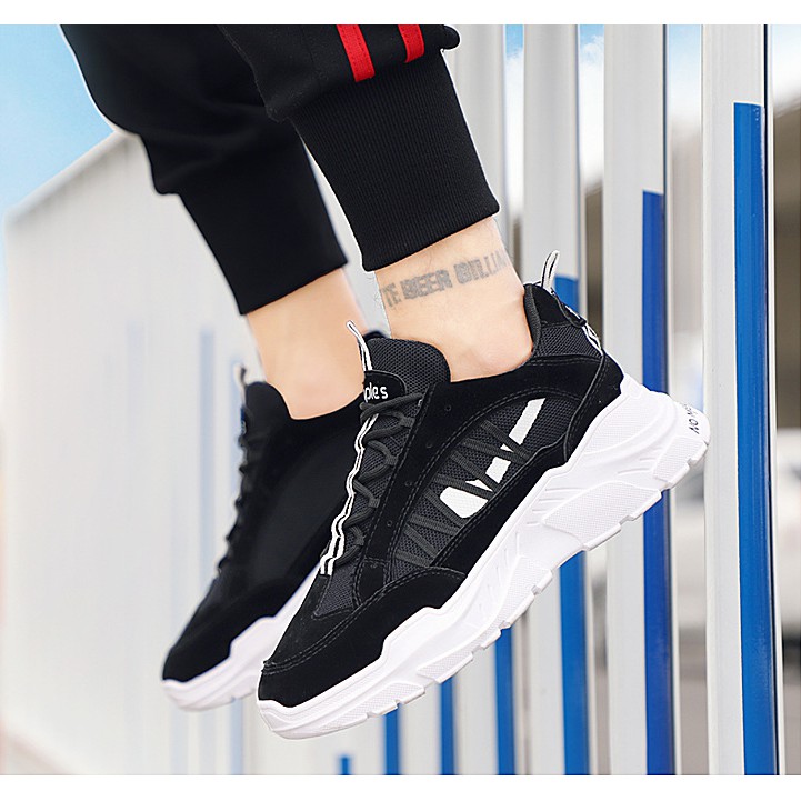 Giày thể thao sneaker nam D69, phong cách trẻ trung năng động, đế cao su non đi cực êm