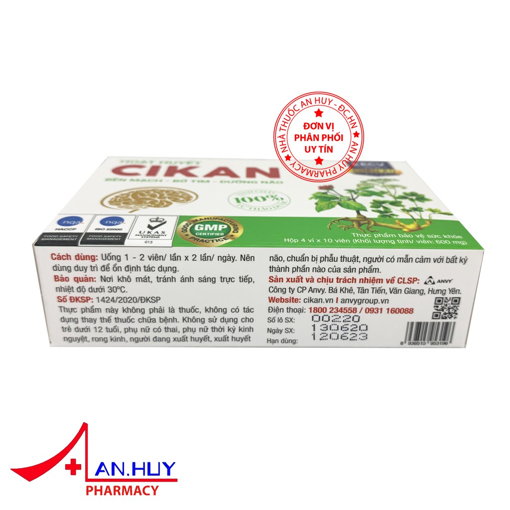 HOẠT HUYẾT CIKAN -  Bền Mạch, Bổ Tim, Dưỡng Não | BigBuy360 - bigbuy360.vn