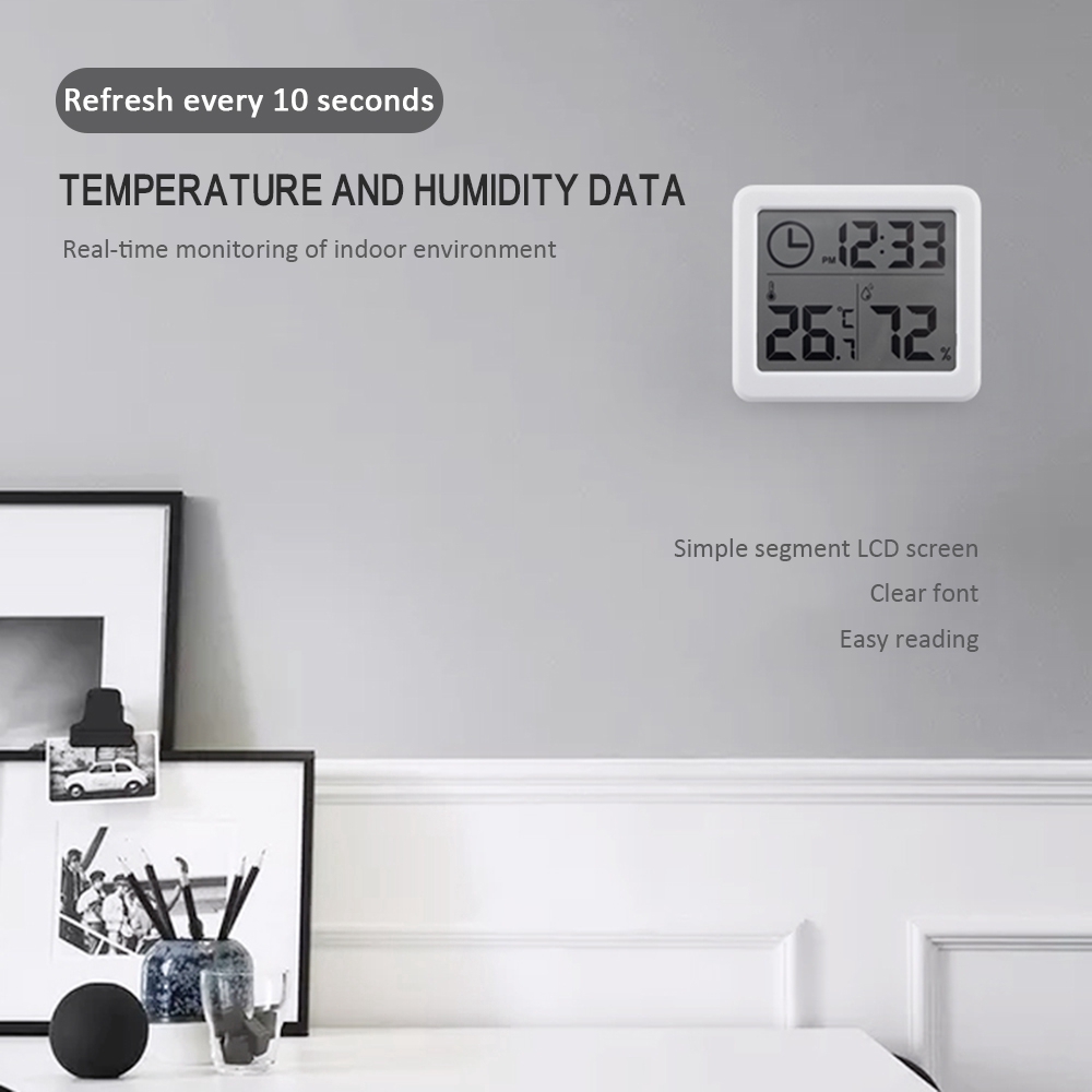 ship fast Ultra-thin minimalist smart home electronic digital thermometer and hygrometer dry hygrometer 『Zeer 』