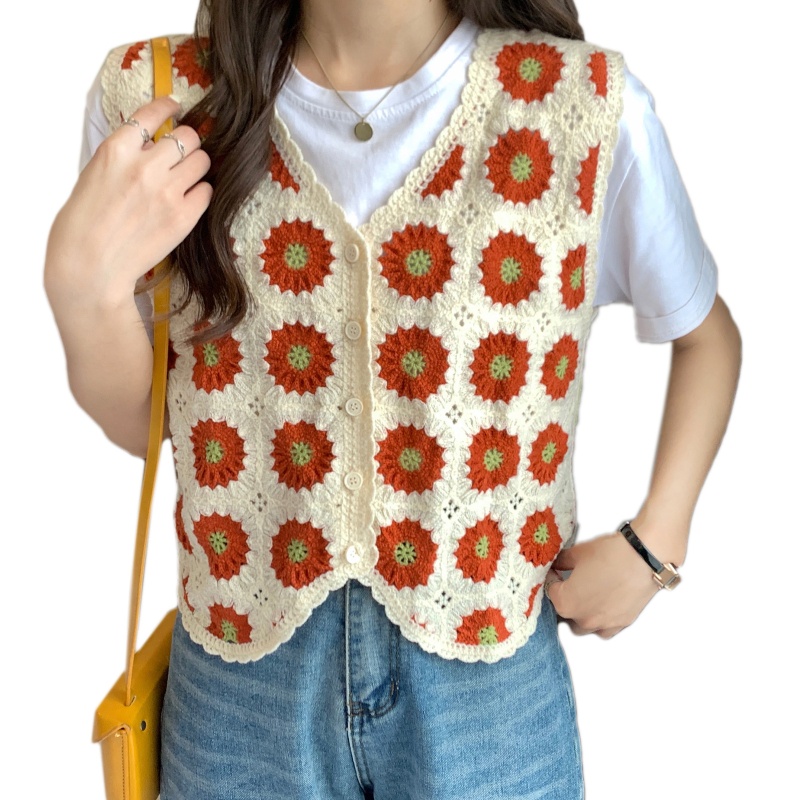 Áo Khoác Len Cardigan Không Tay Cổ Chữ V Sâu Gợi Cảm Cho Nữ Y2K