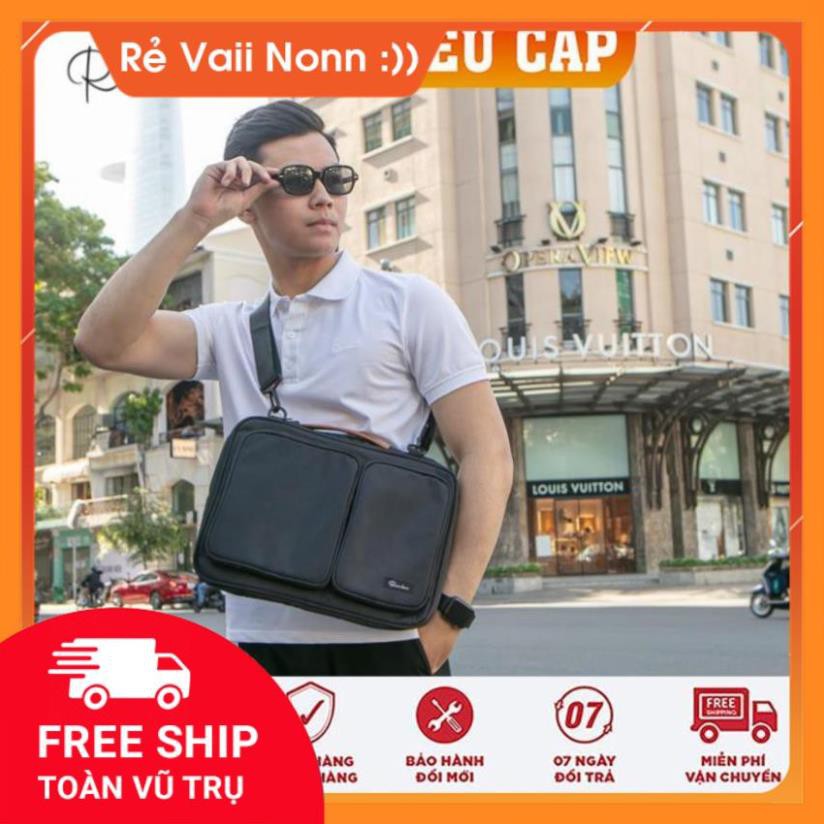 Túi laptop, túi chống sốc laptop macbook chính hãng Rainbow BG001 chất liệu canvas chống nước, lót mút bảo vệ máy tối đa