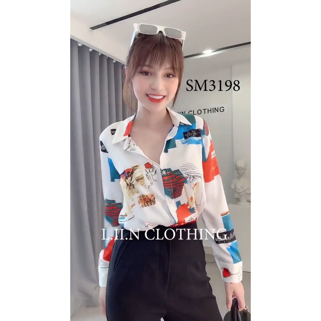 Áo sơ mi Công Sở, Áo nữ dài tay chất liệu lụa cao cấp, thoáng mát
