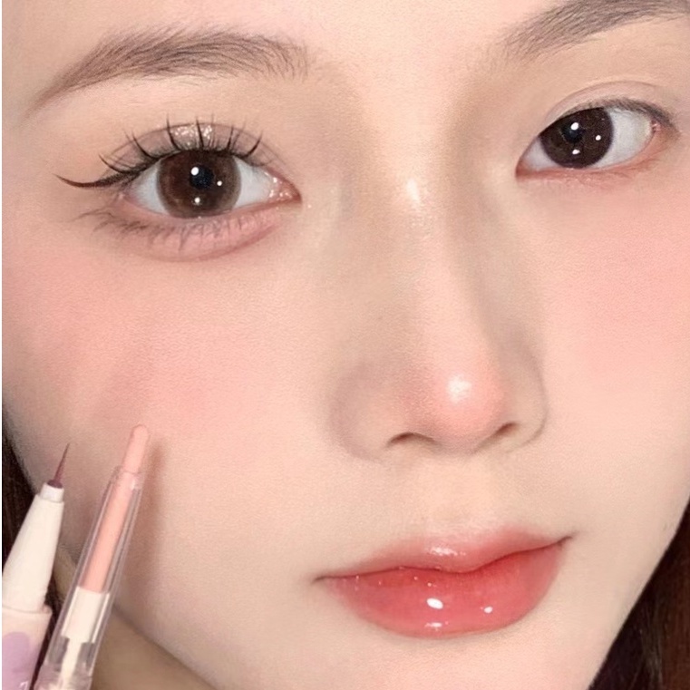 Bộ Bút Kẻ Mắt Dạng Lỏng SWEET MINT 0.005mm + Bút Kẻ Mắt Aegyo Sal Màu Hồng Không Nhòe Chống Nước Lâu Trôi