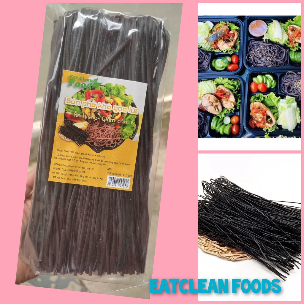 Mì bún phở gạo lứt đen đặc sản Hoàng Minh ăn kiêmg giảm cân (500g)