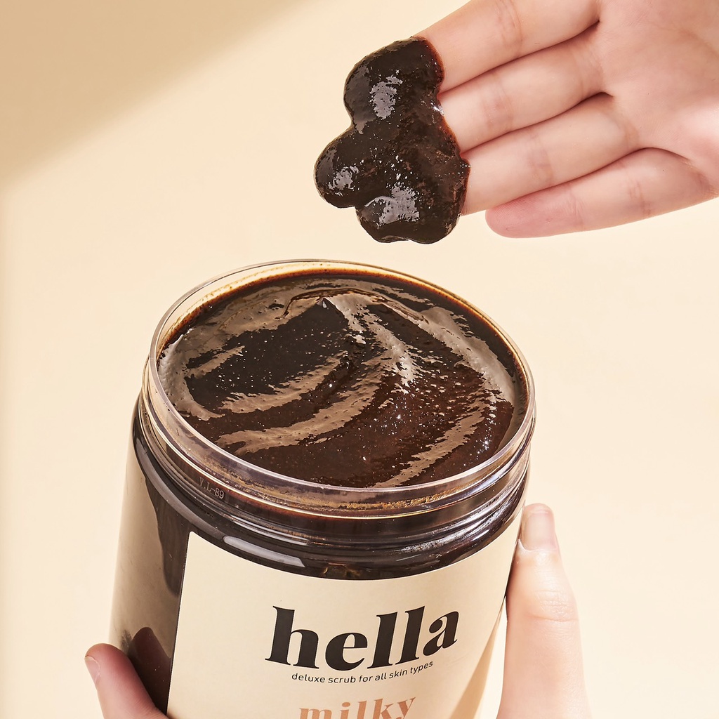 Tẩy Tế Bào Chết Body Cà Phê Hữu Cơ 500g Hella Beauty Cho Mọi Loại Da Giúp Dưỡng Trắng Da Toàn Thân, Giảm Mụn Mờ Thâm