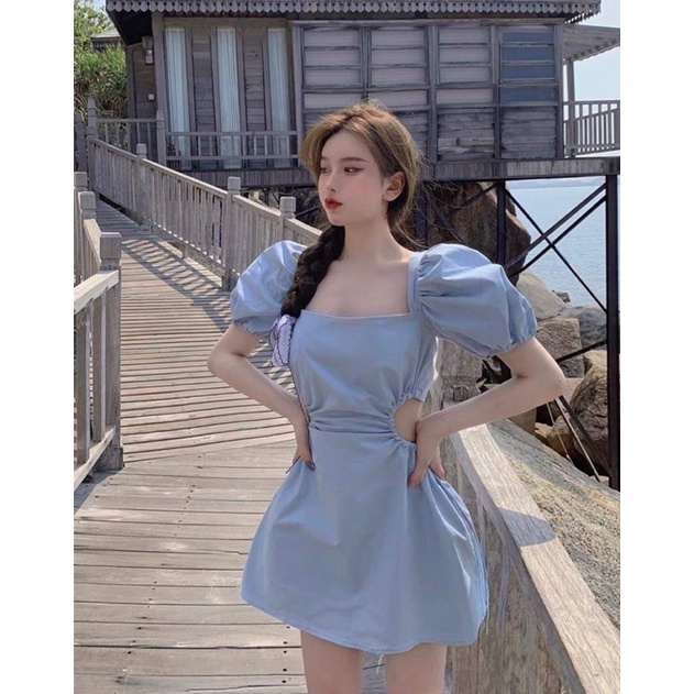 Váy Công Chúa Hở Lưng 🦋 Váy Sexy Buộc Dây Hotrend Xanh/Đen/Trắng 🦋 Boss | BigBuy360 - bigbuy360.vn